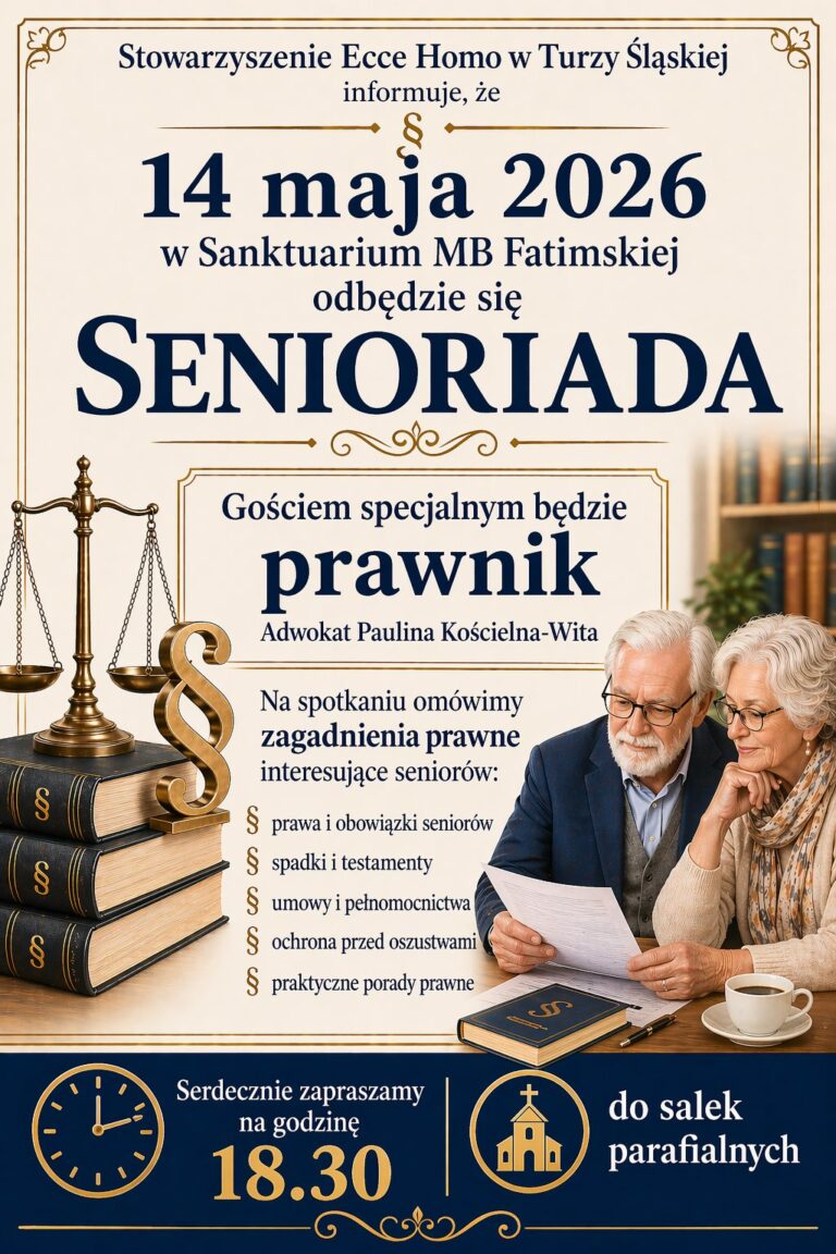 Senioriada Parafialna – spotkanie z prawnikiem | 14 maja 2026